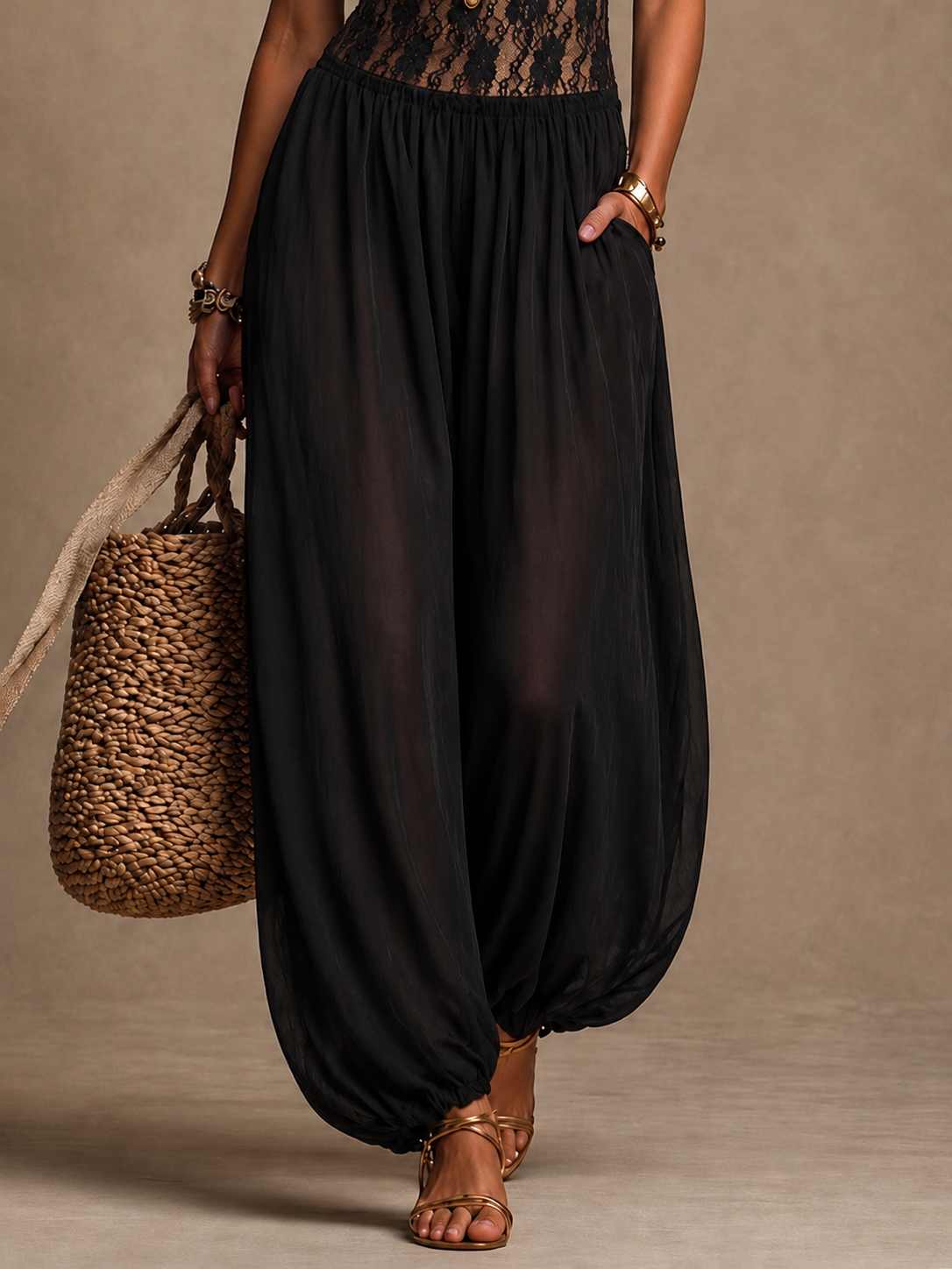 Laila | Fließender Spitzen-Jumpsuit