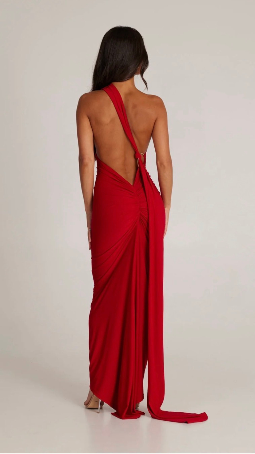 Elegantes One-Shoulder-Maxikleid