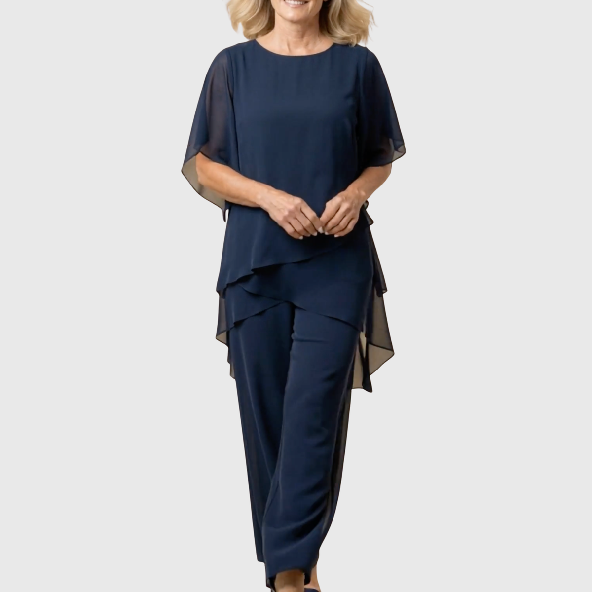 Claire | Set mit drapierter Palazzohose