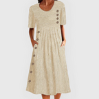 Julia | Gestreiftes Midikleid