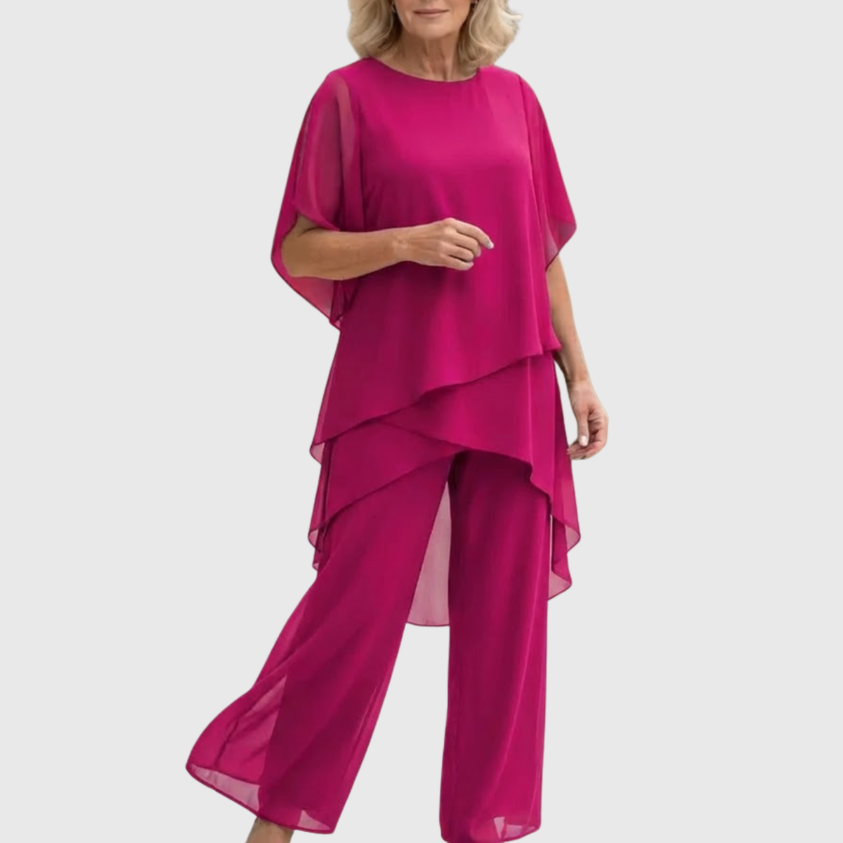 Claire | Set mit drapierter Palazzohose