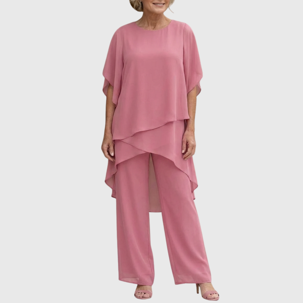 Claire | Set mit drapierter Palazzohose