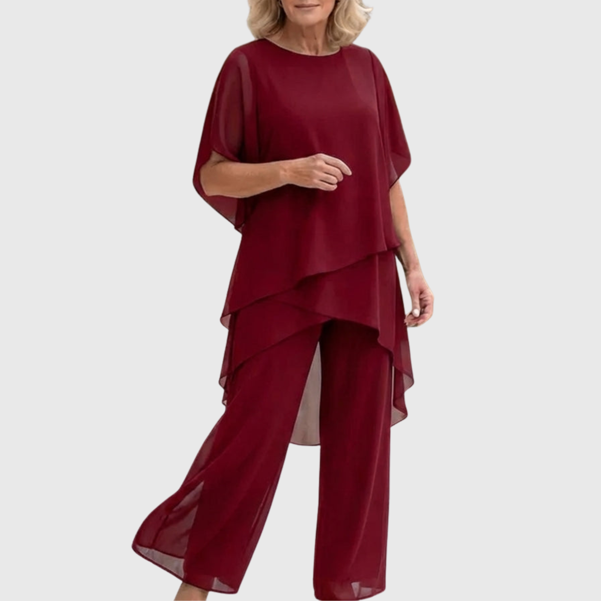 Claire | Set mit drapierter Palazzohose