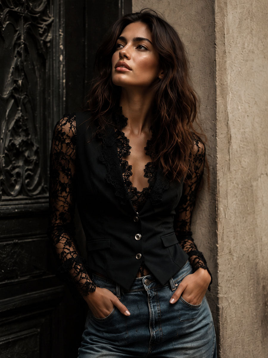 Leni | Elegante Spitzenbluse