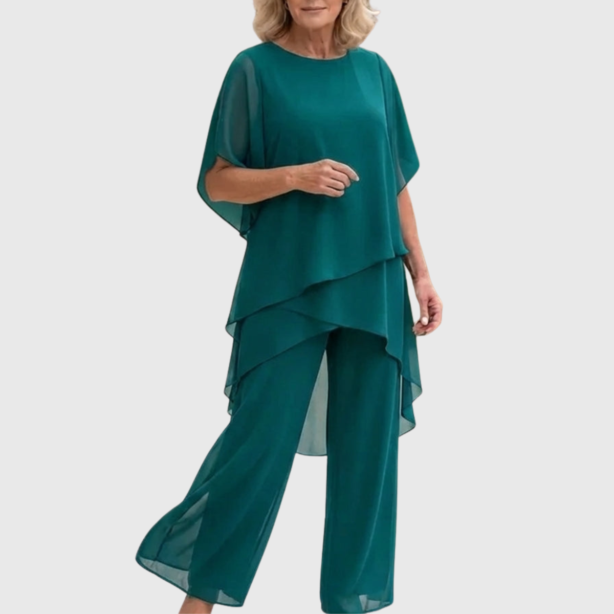 Claire | Set mit drapierter Palazzohose