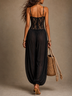 Laila | Fließender Spitzen-Jumpsuit