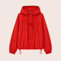 Oversize-Windjacke mit Kapuze | Reißverschluss, Kordelzüge