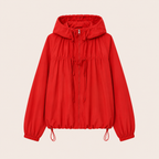 Oversize-Windjacke mit Kapuze | Reißverschluss, Kordelzüge