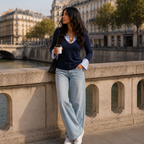 Roxanne | Eleganter Strickpullover mit V-Ausschnitt im Lagen-Look