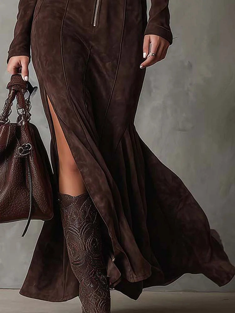 Elara | Elegantes Maxikleid für Herbst & Winter