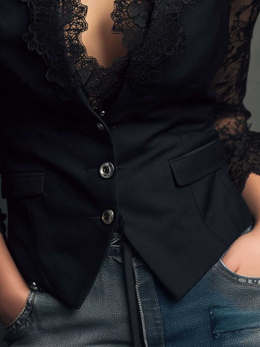 Leni | Elegante Spitzenbluse