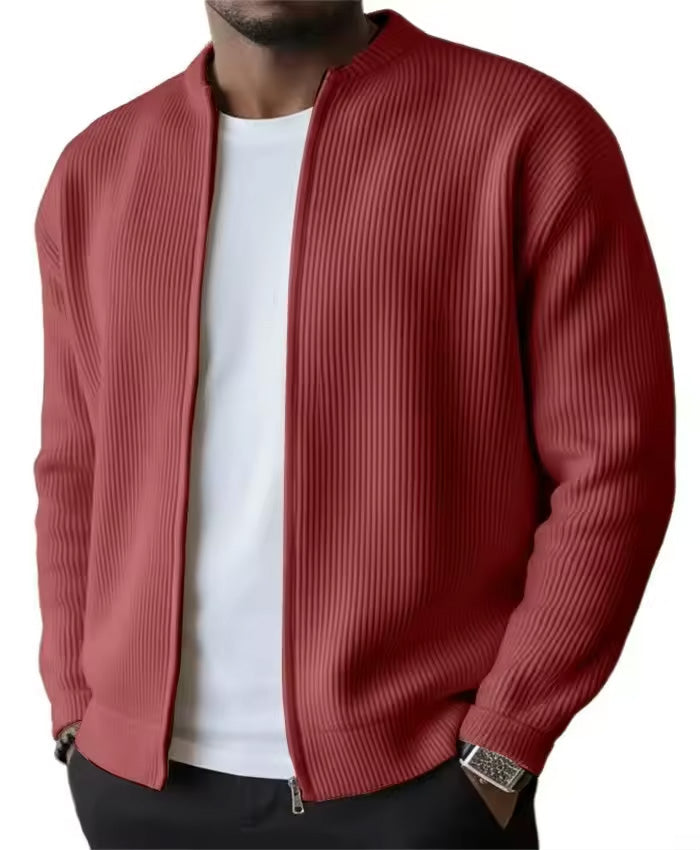 Leon | Langärmelige Cordjacke mit Reißverschluss